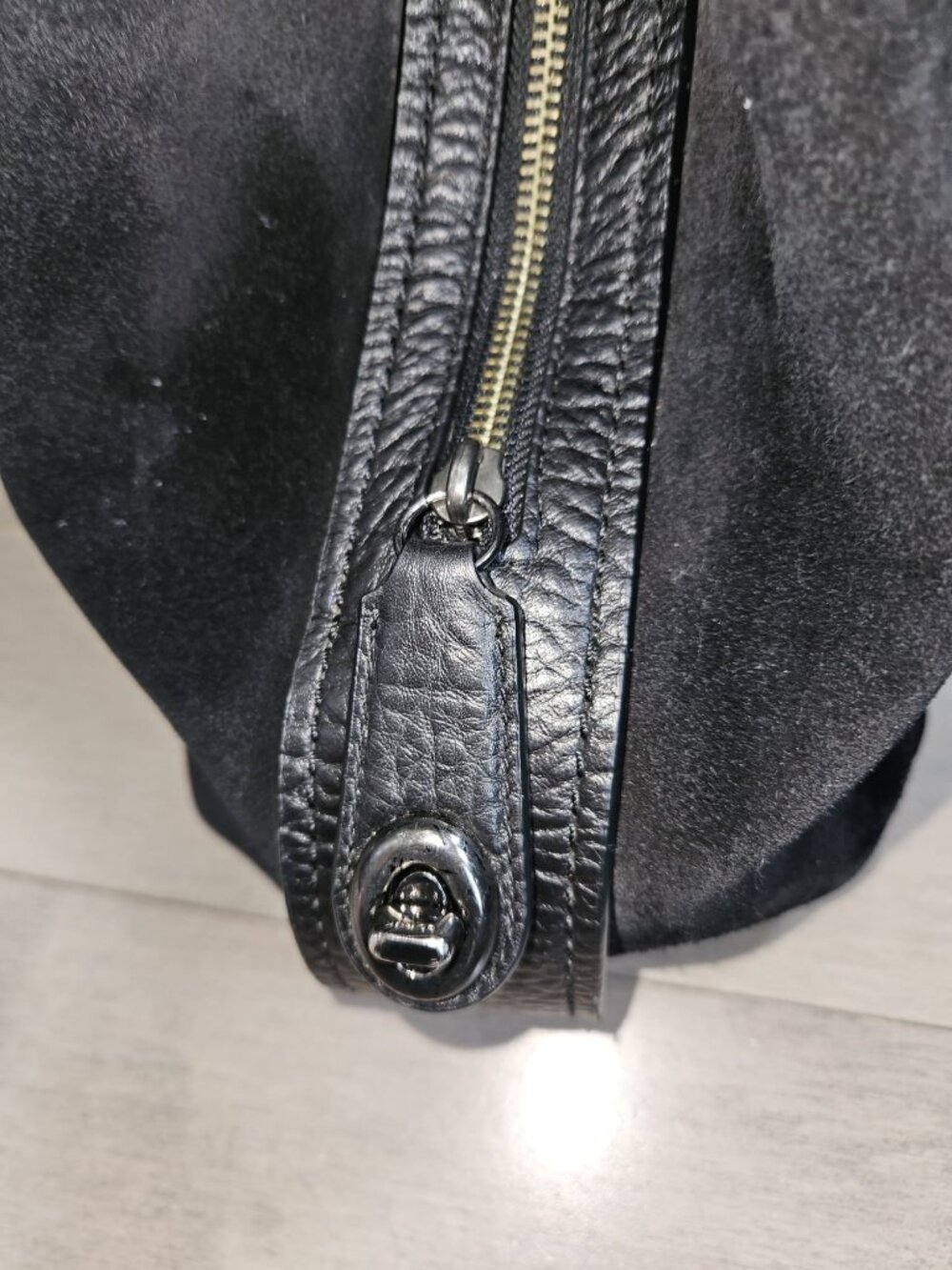 Coach Women's Edie 42 Dark Antique Nickel / Black Leather Shoulder Bag - Picture 7 of 13